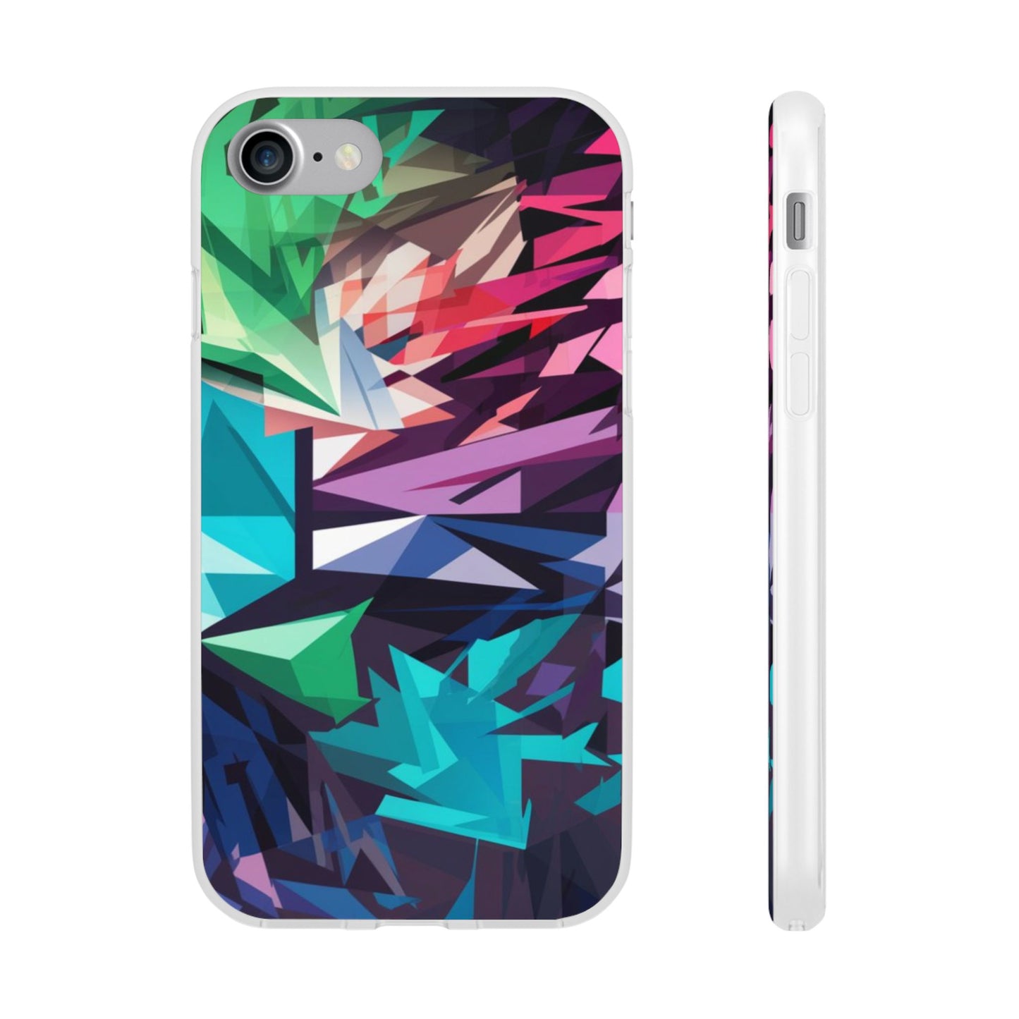 COLOURFUL GEOMETRICAL SHAPES IPHONE FLEXI PHONECASE