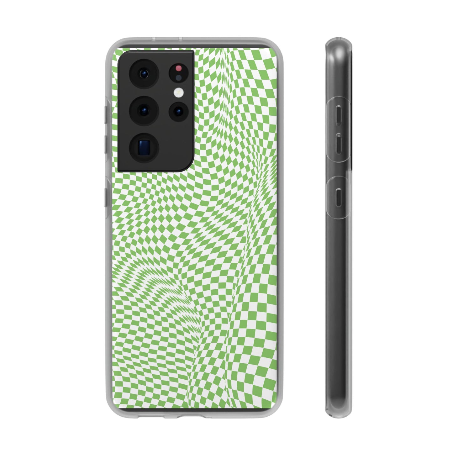 TRIPPY GREEN CHECKERED SAMSUNG FLEXI PHONECASE