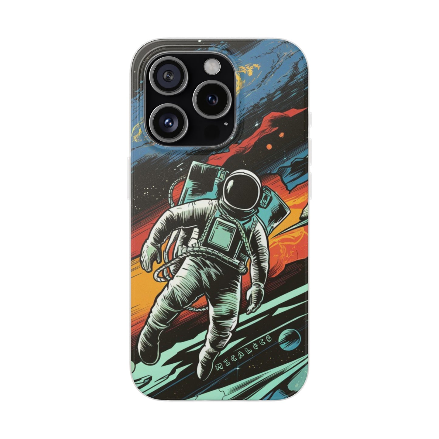SPACEMAN IPHONE FLEXI PHONECASE