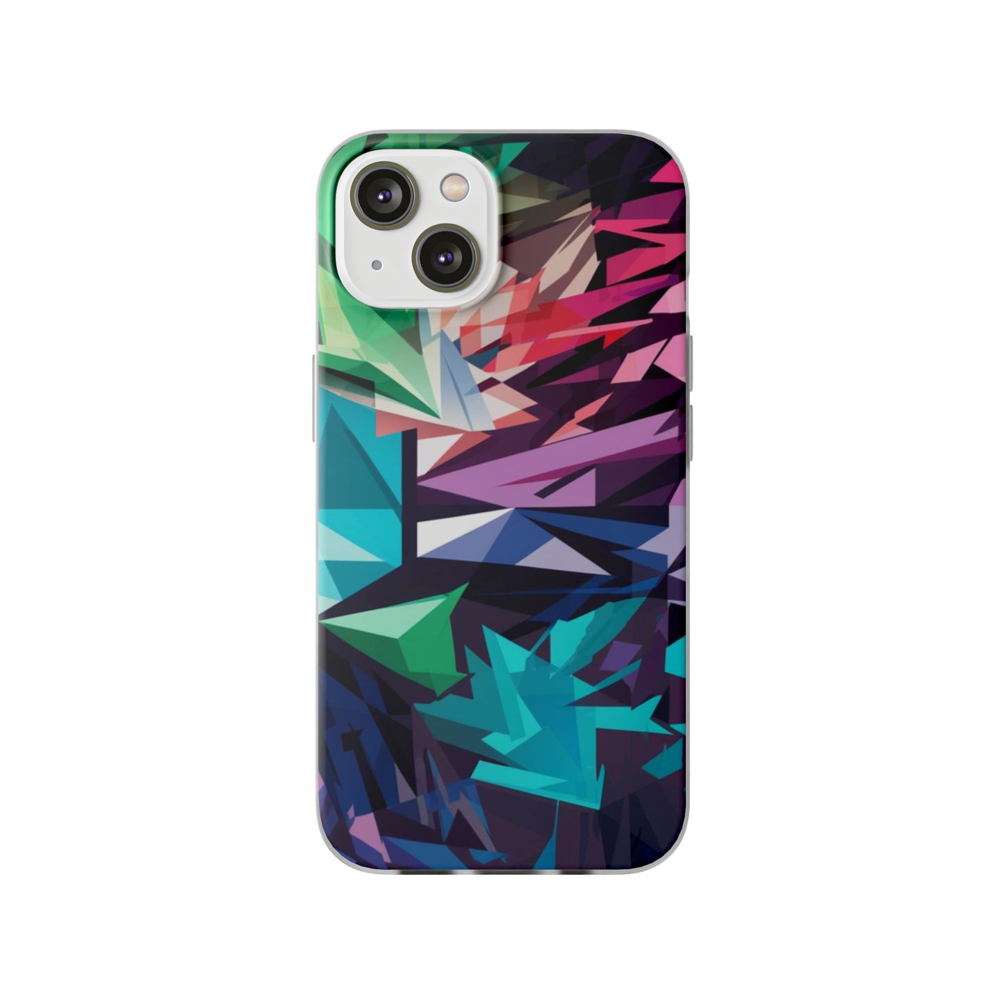 COLOURFUL GEOMETRICAL SHAPES IPHONE FLEXI PHONECASE