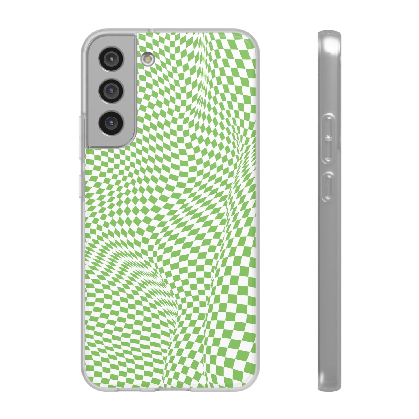TRIPPY GREEN CHECKERED SAMSUNG FLEXI PHONECASE