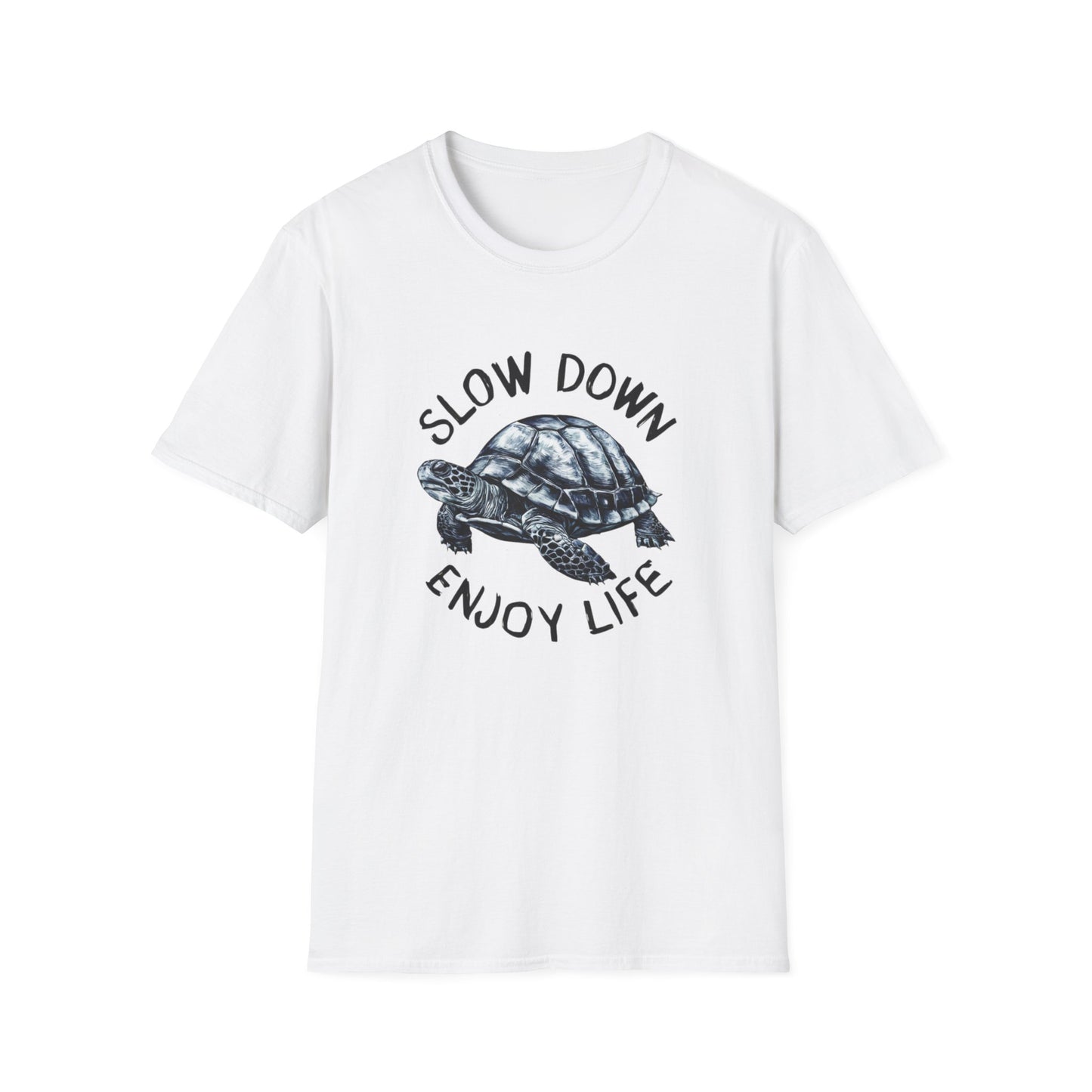 SLOW DOWN ENJOY LIFE TURTLE CLASSIC FIT T-SHIRT