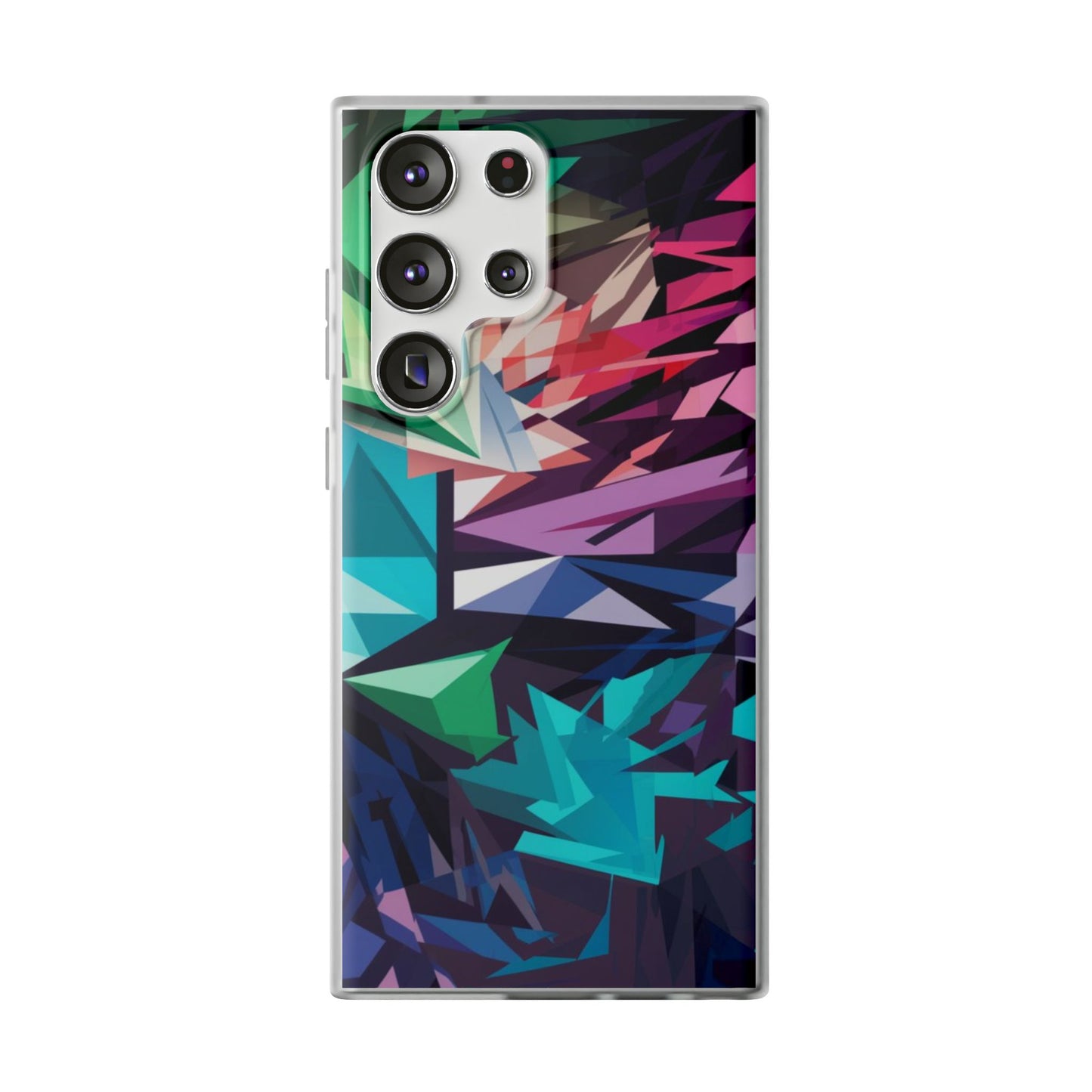 COLOURFUL GEOMETRICAL SHAPES SAMSUNG FLEXI PHONECASE
