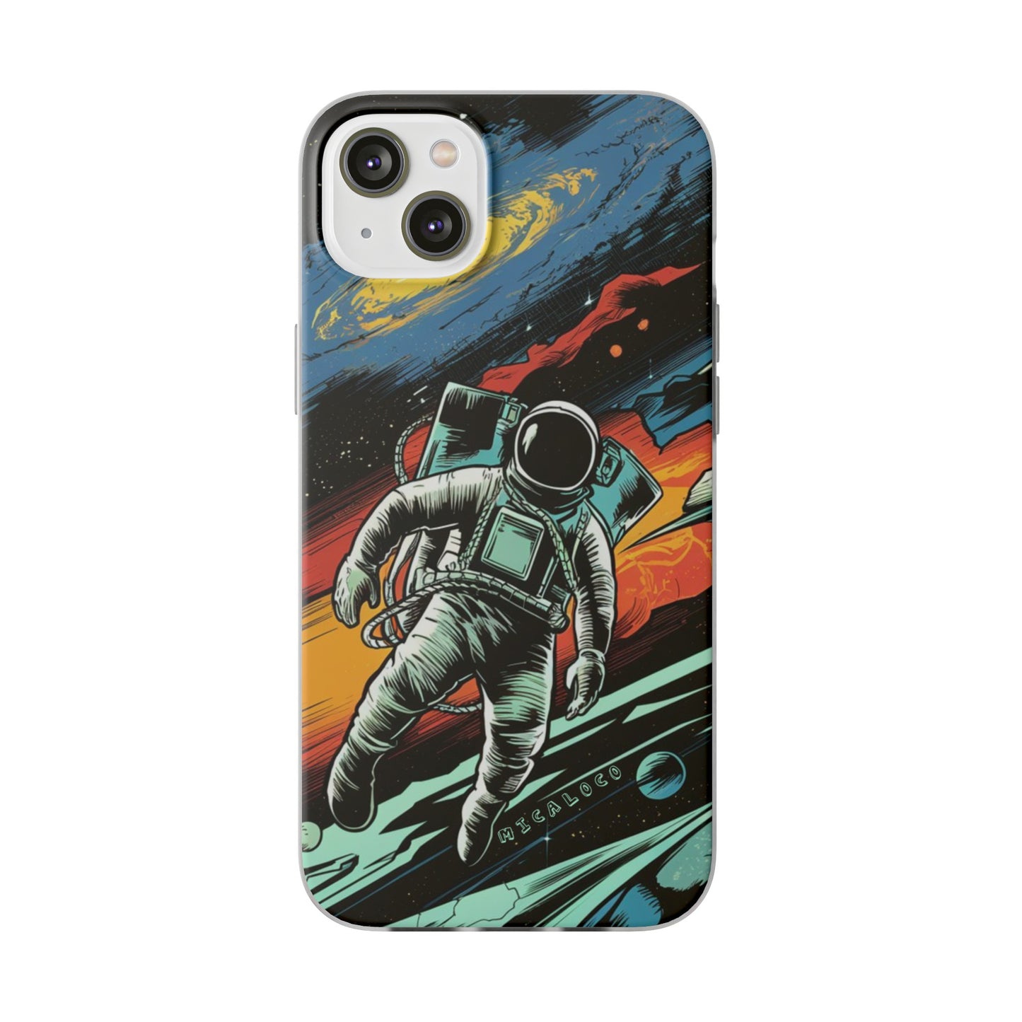 SPACEMAN IPHONE FLEXI PHONECASE