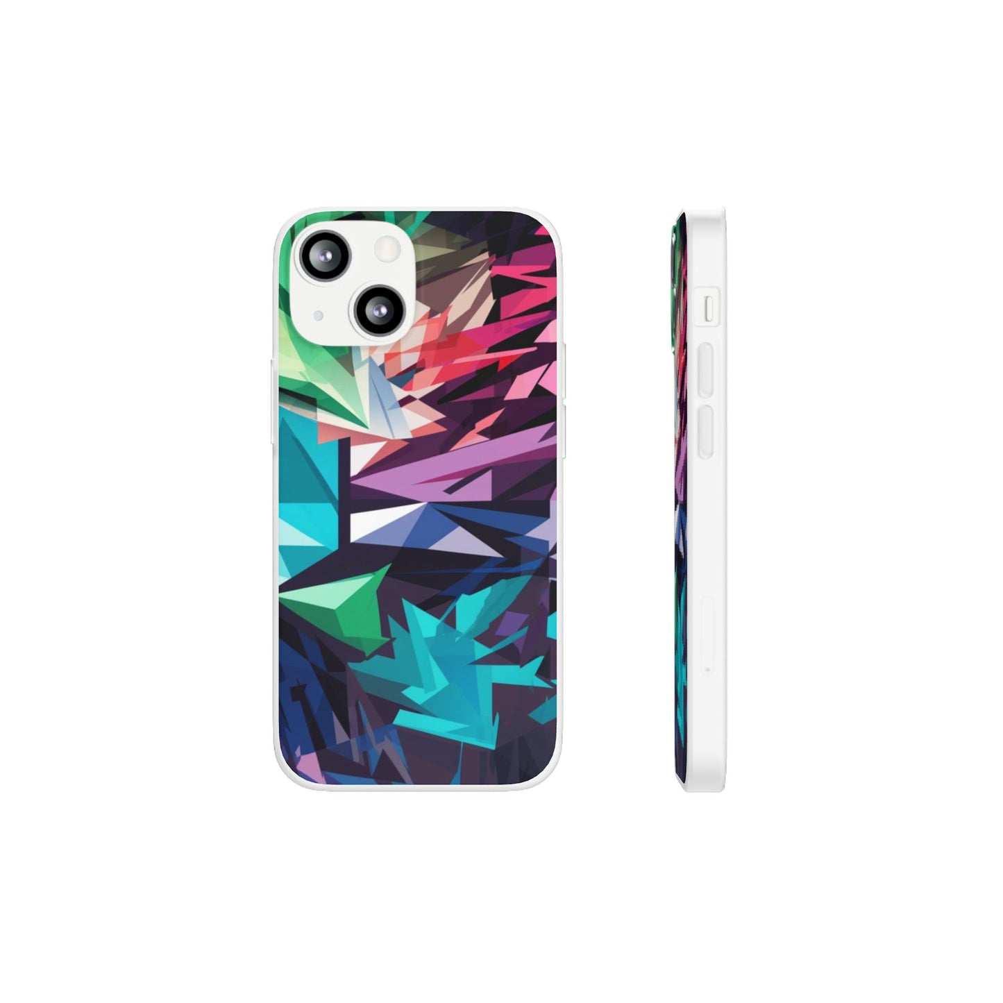 COLOURFUL GEOMETRICAL SHAPES IPHONE FLEXI PHONECASE