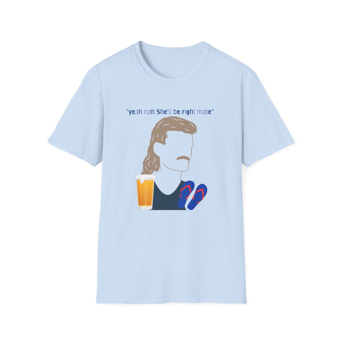 SHE'LL BE RIGHT MATE AUSSIE BOGAN ESSENTIAL CLASSIC FIT T-SHIRT