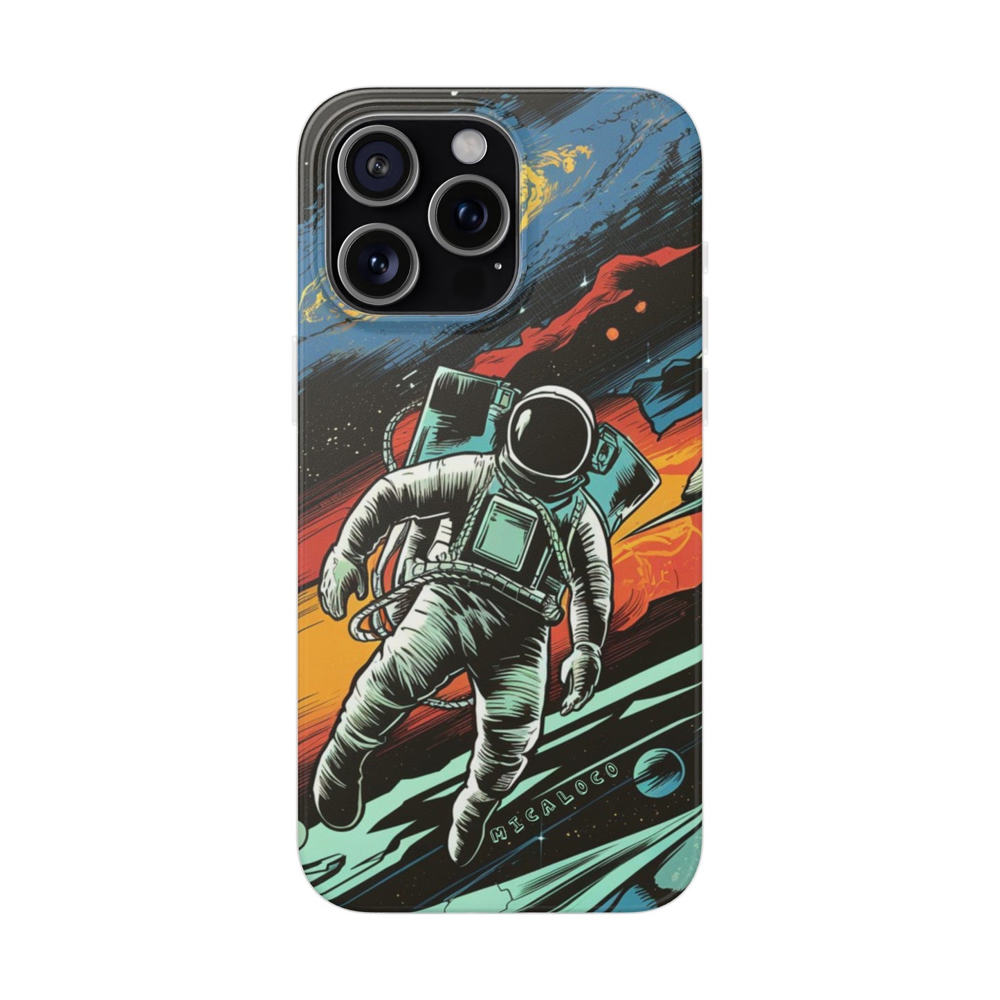 SPACEMAN IPHONE FLEXI PHONECASE