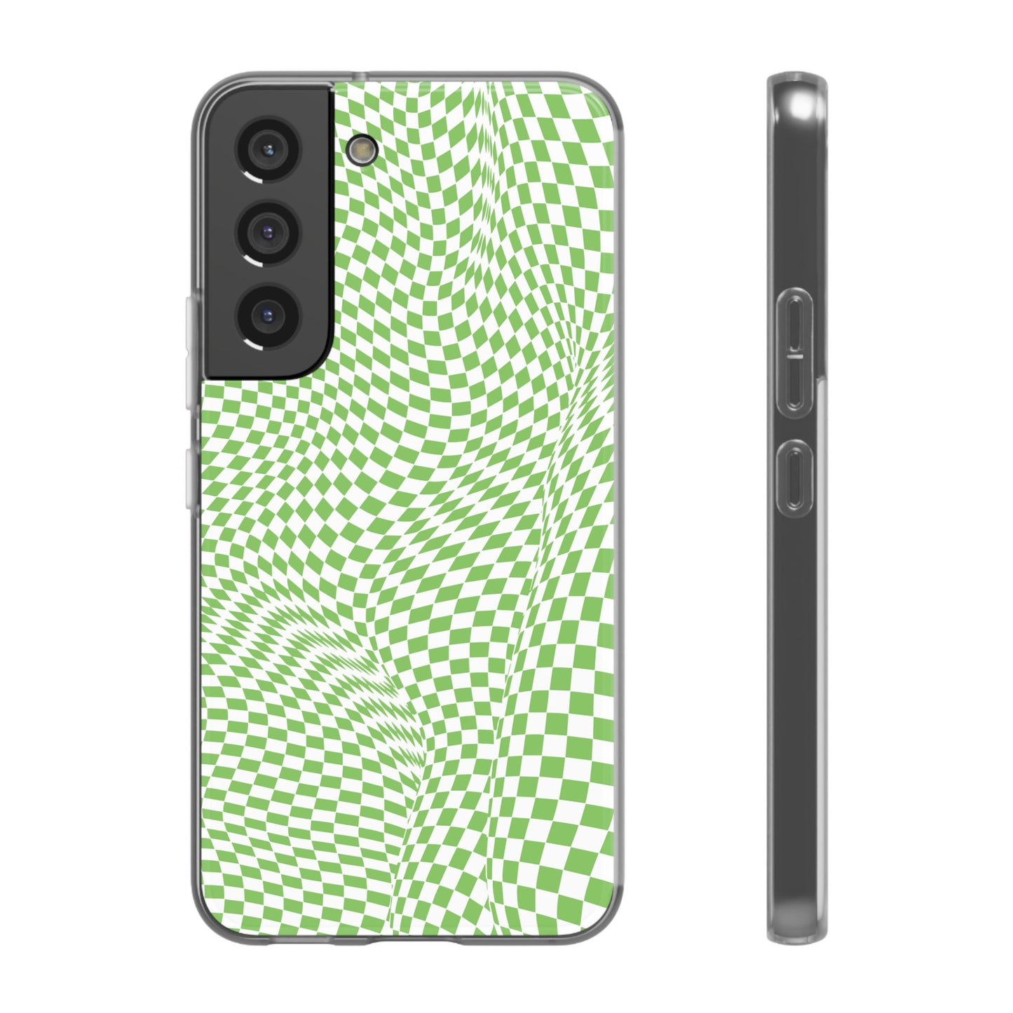 TRIPPY GREEN CHECKERED SAMSUNG FLEXI PHONECASE
