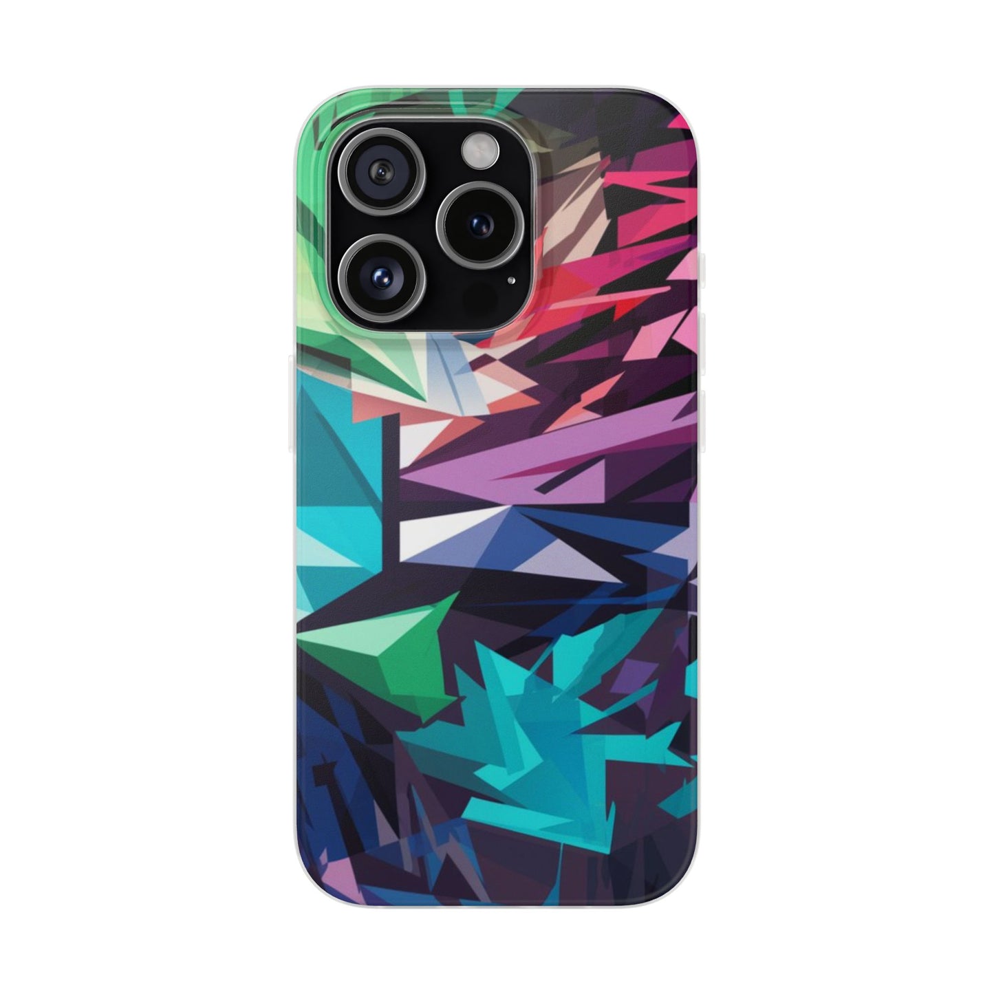 COLOURFUL GEOMETRICAL SHAPES IPHONE FLEXI PHONECASE