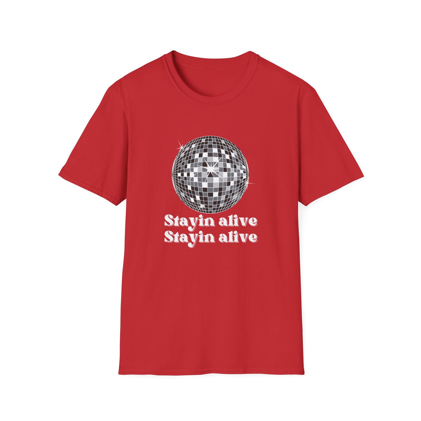 STAYIN ALIVE DISCO BALL CLASSIC FIT T-SHIRT