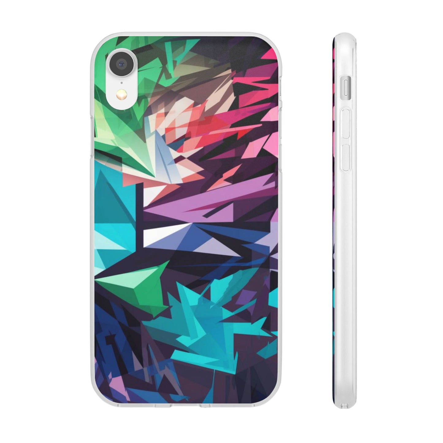 COLOURFUL GEOMETRICAL SHAPES IPHONE FLEXI PHONECASE