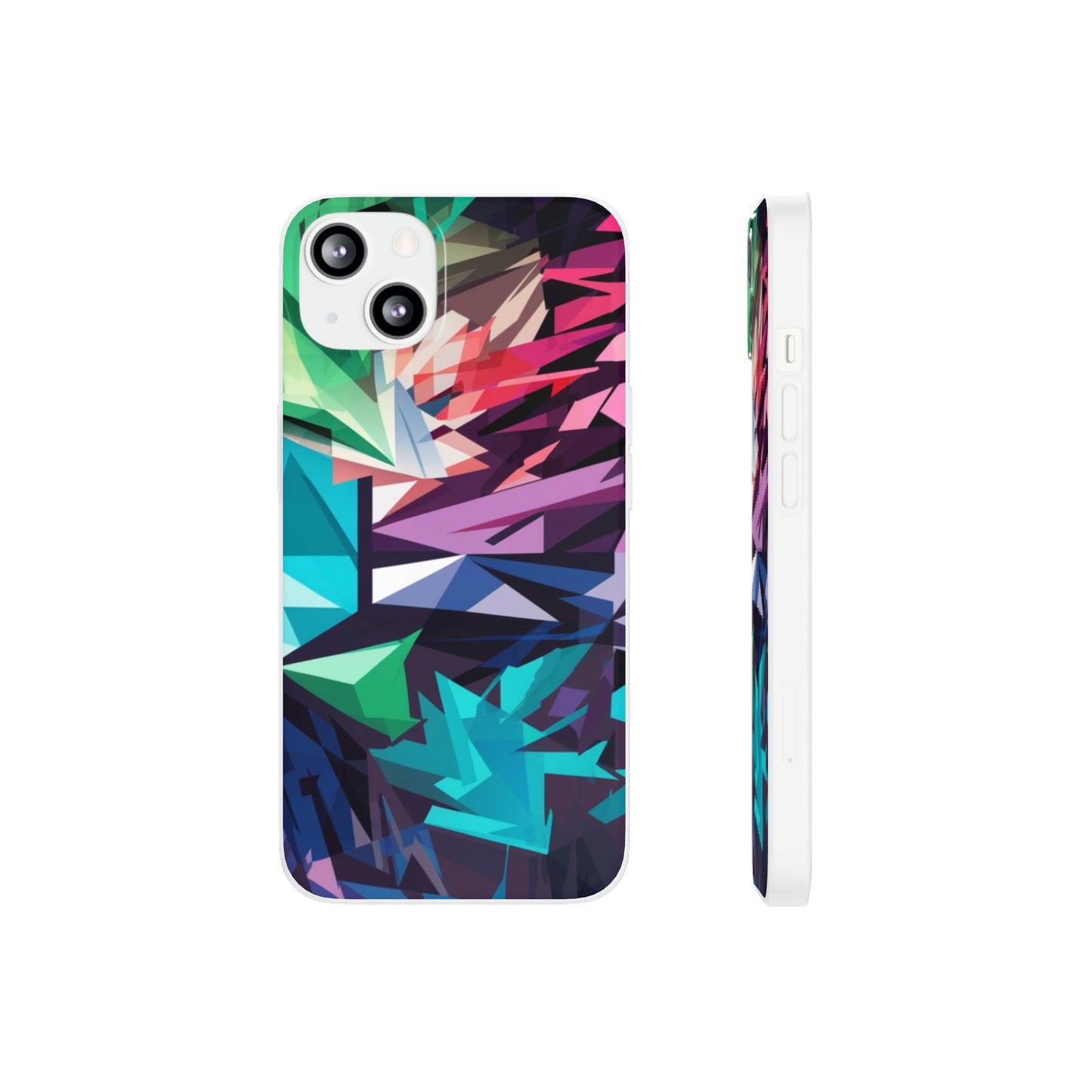 COLOURFUL GEOMETRICAL SHAPES IPHONE FLEXI PHONECASE