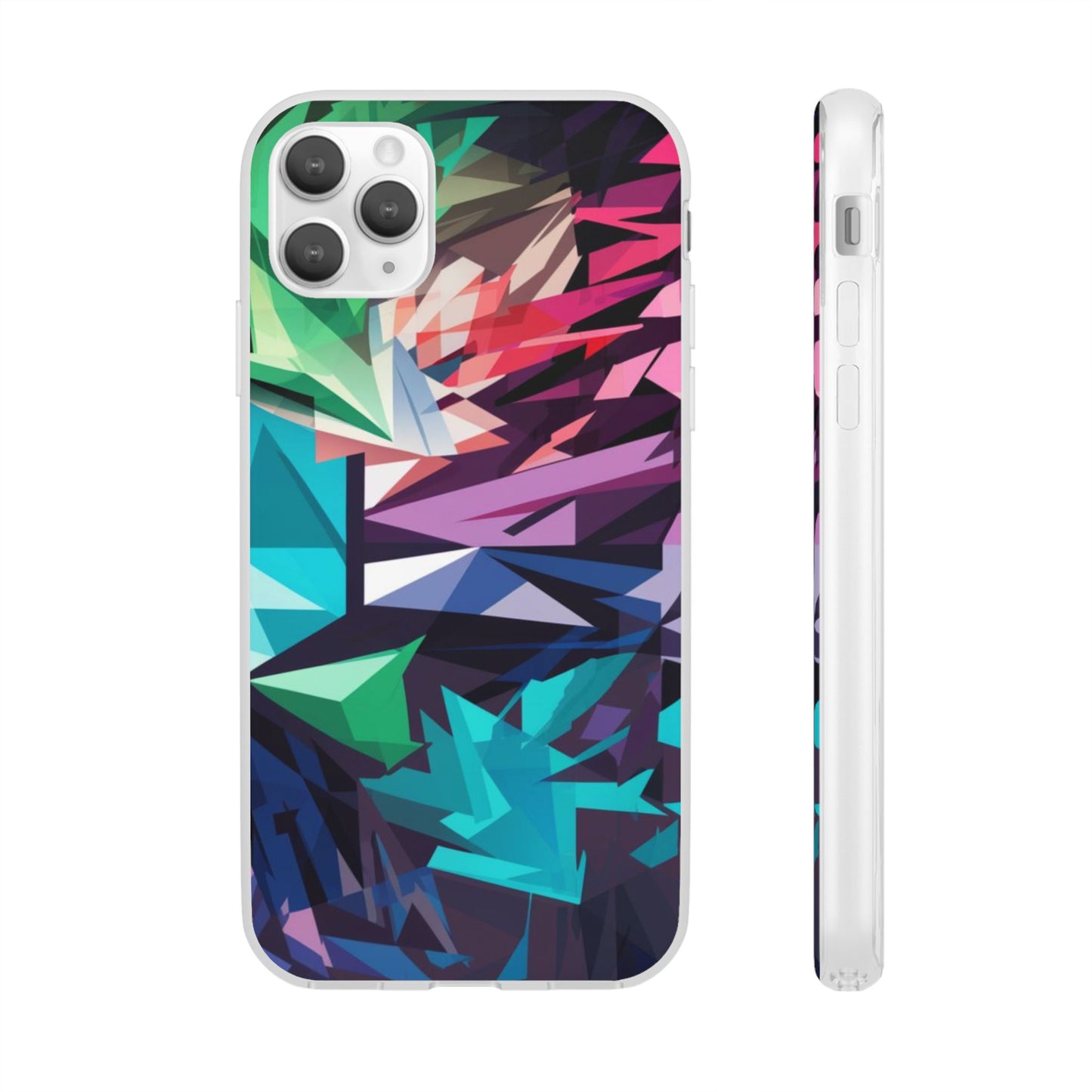 COLOURFUL GEOMETRICAL SHAPES IPHONE FLEXI PHONECASE