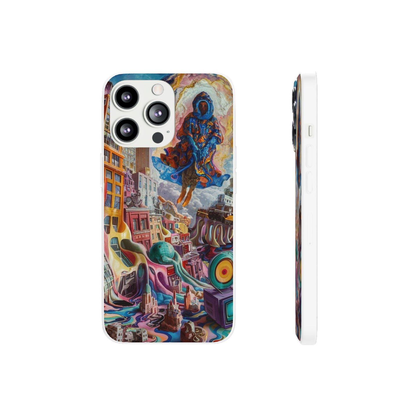 DRIPPY CITY ART IPHONE FLEXI PHONECASE