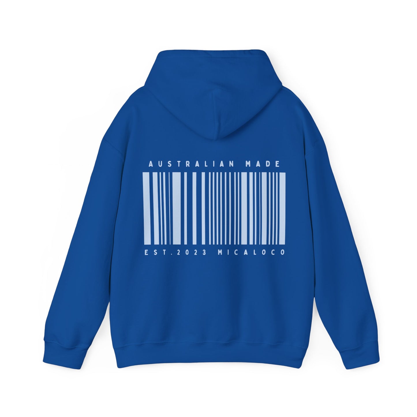AUSTRALIAN MADE BARCODE CLASSIC HOODIE
