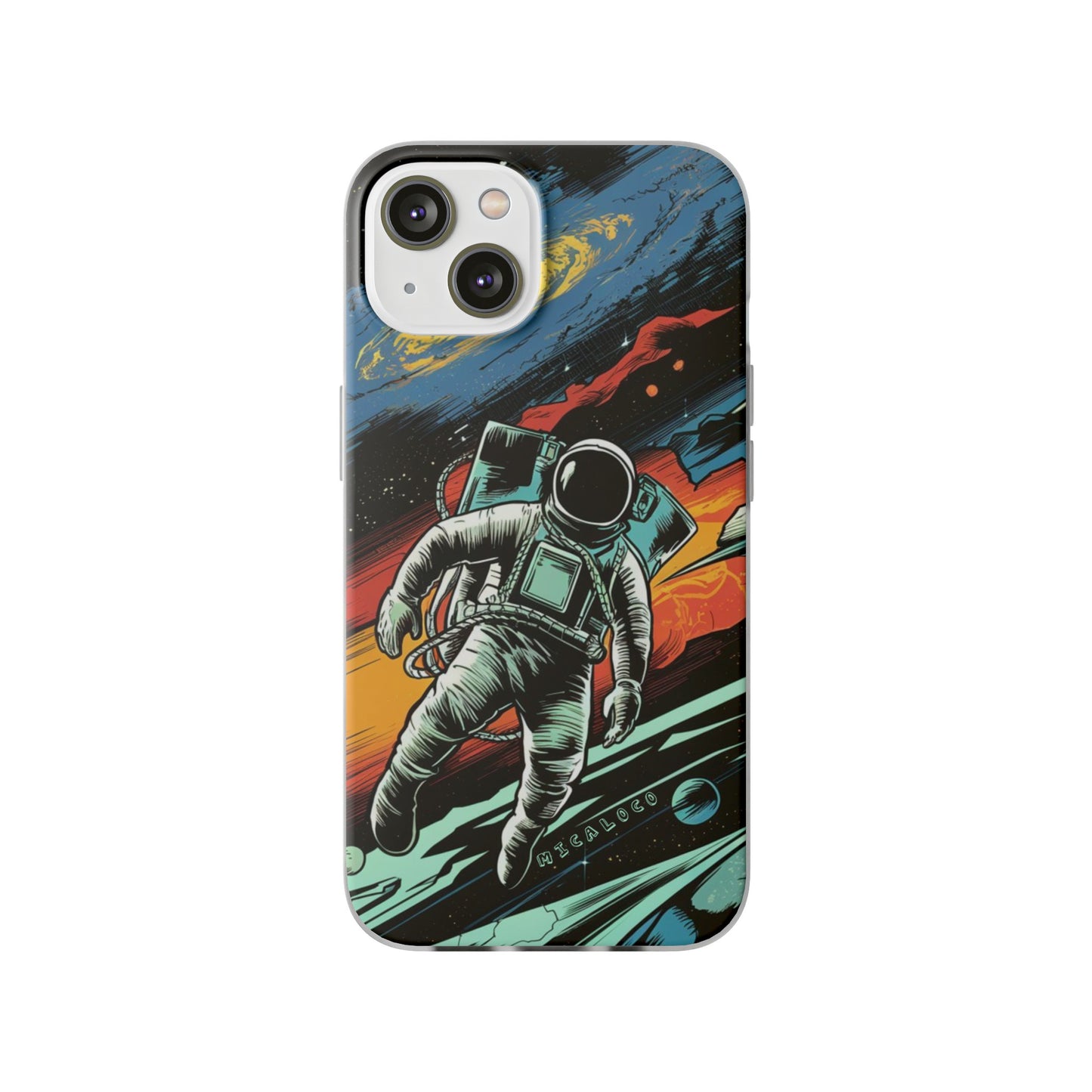 SPACEMAN IPHONE FLEXI PHONECASE