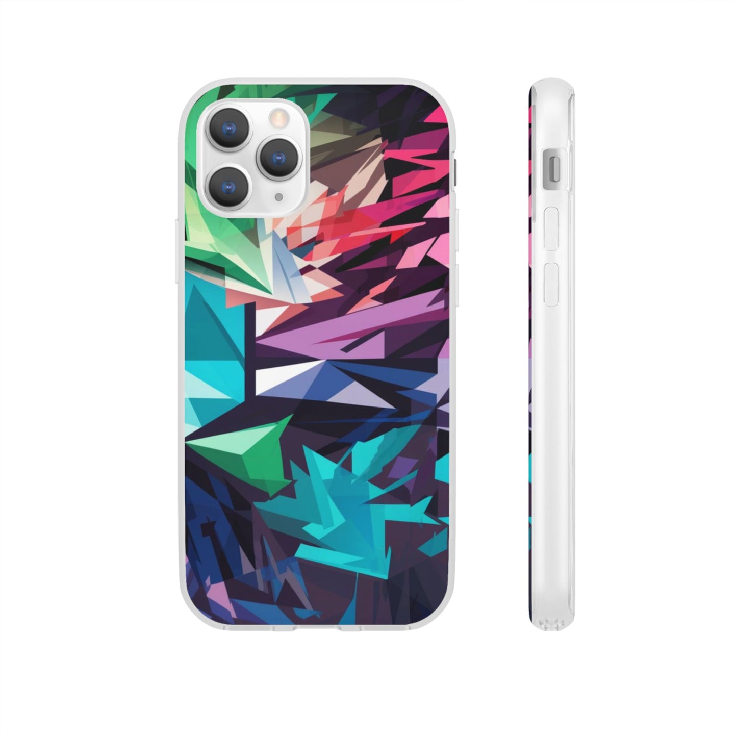 COLOURFUL GEOMETRICAL SHAPES IPHONE FLEXI PHONECASE