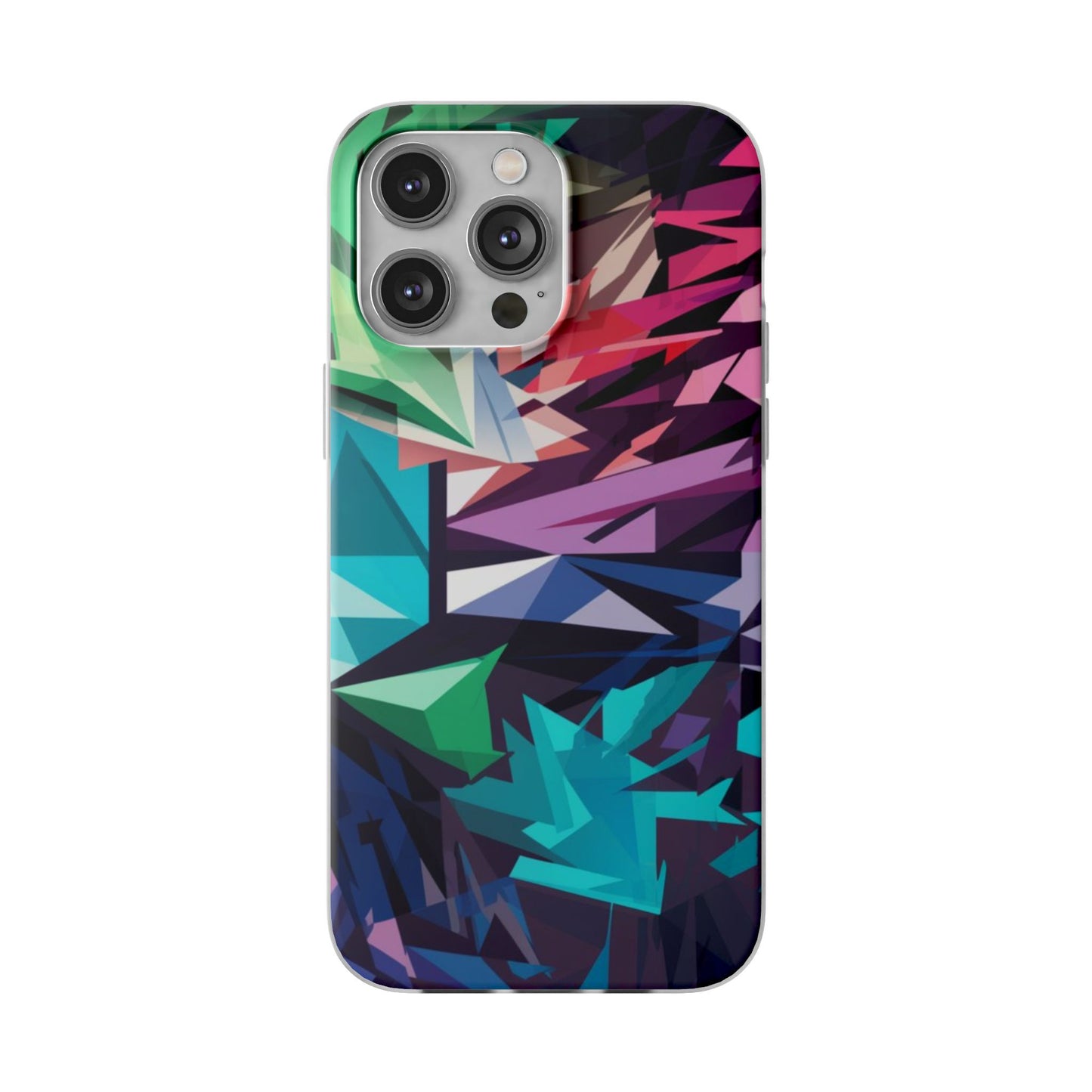 COLOURFUL GEOMETRICAL SHAPES IPHONE FLEXI PHONECASE