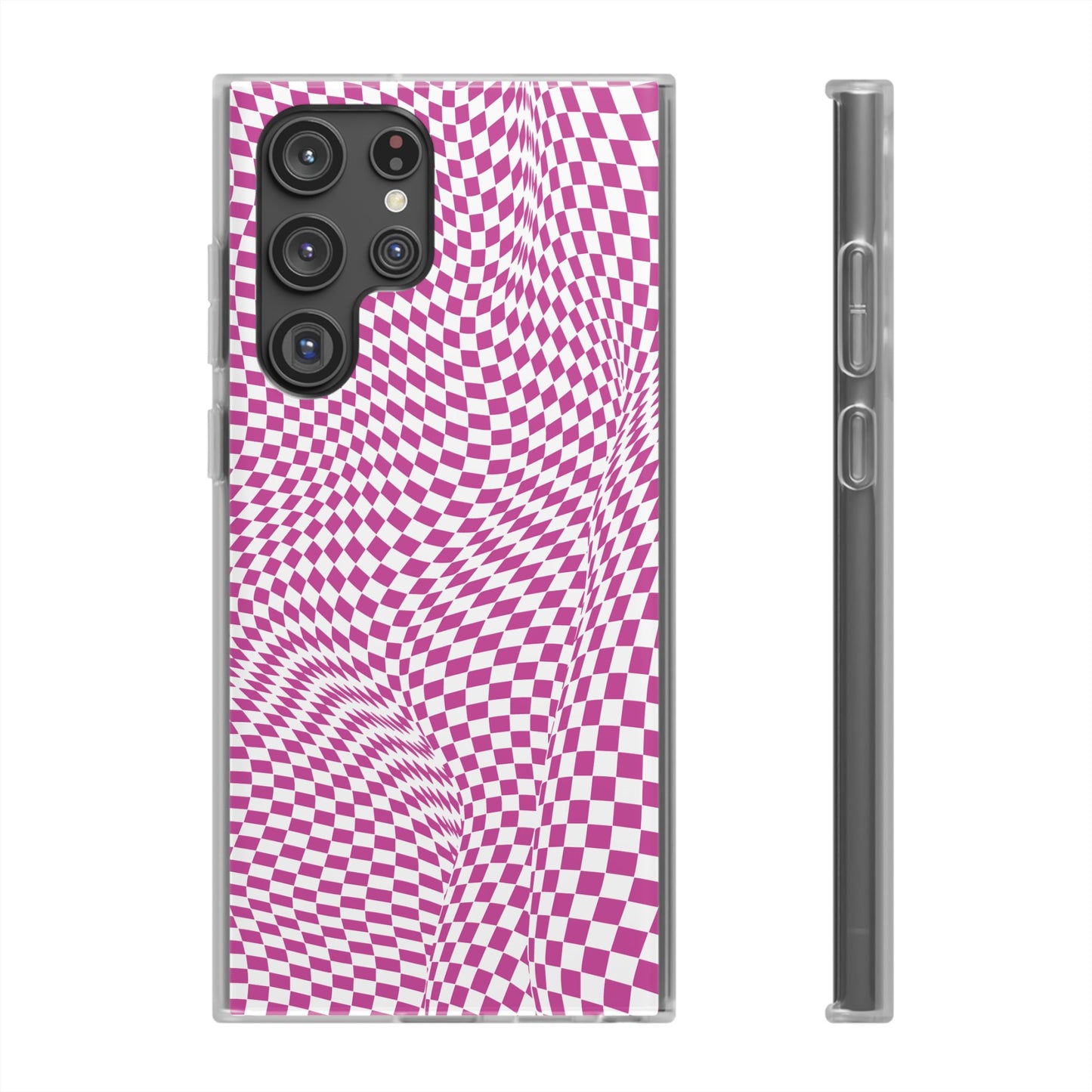 TRIPPY PINK CHECKERED SAMSUNG FLEXI PHONECASE