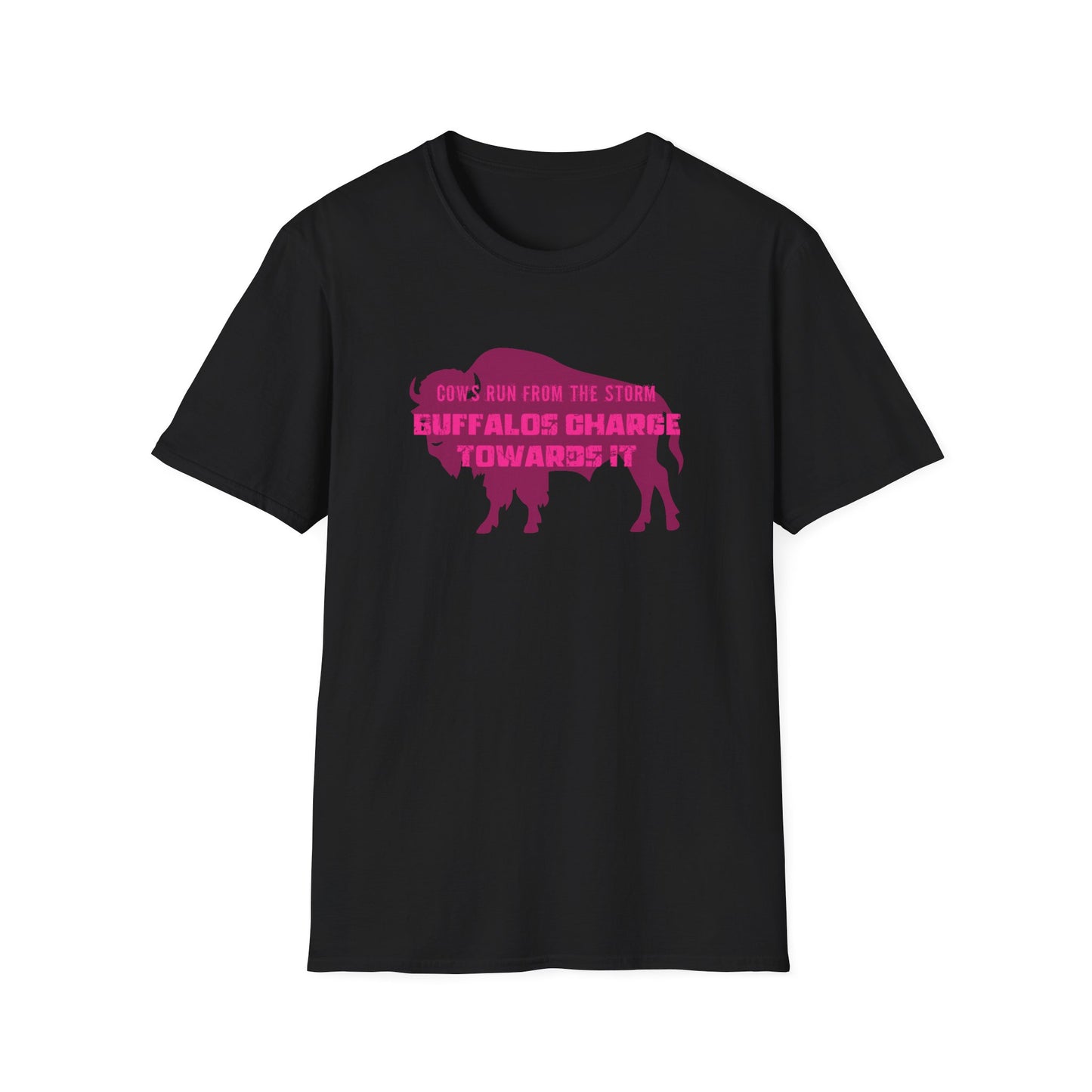 BUFFALO QUOTE PINK CLASSIC FIT T-SHIRT