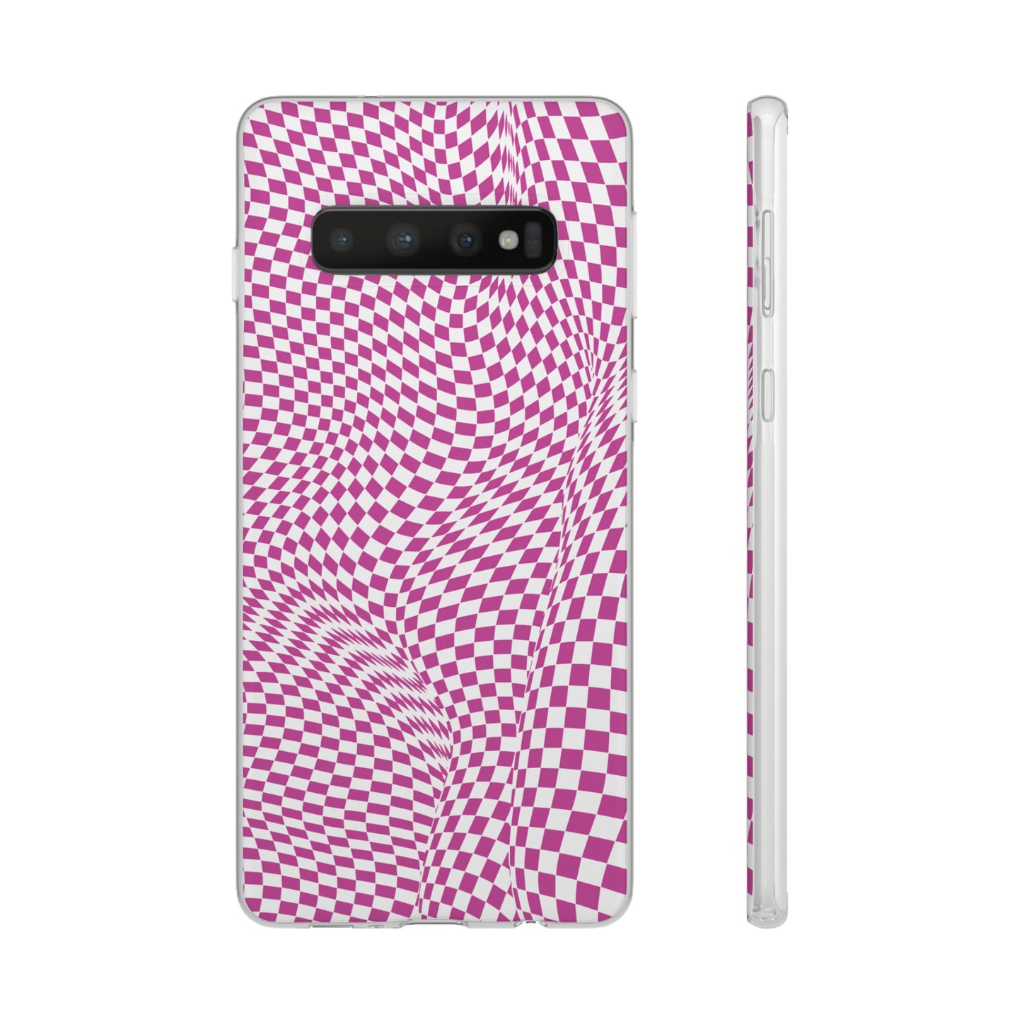 TRIPPY PINK CHECKERED SAMSUNG FLEXI PHONECASE