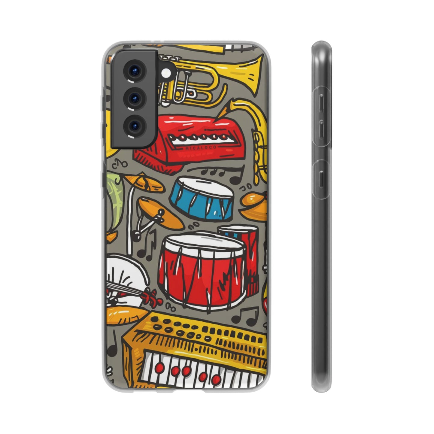 CARTOON MUSIC SAMSUNG FLEXI PHONECASE