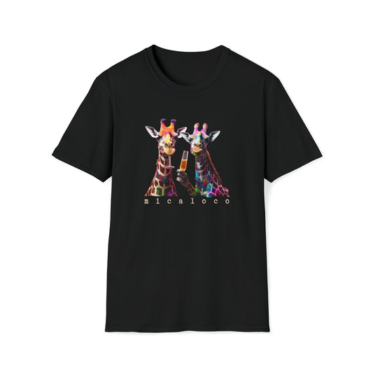MICALOCO PARTY GIRAFFES LOGO BLACK LABEL T-SHIRT