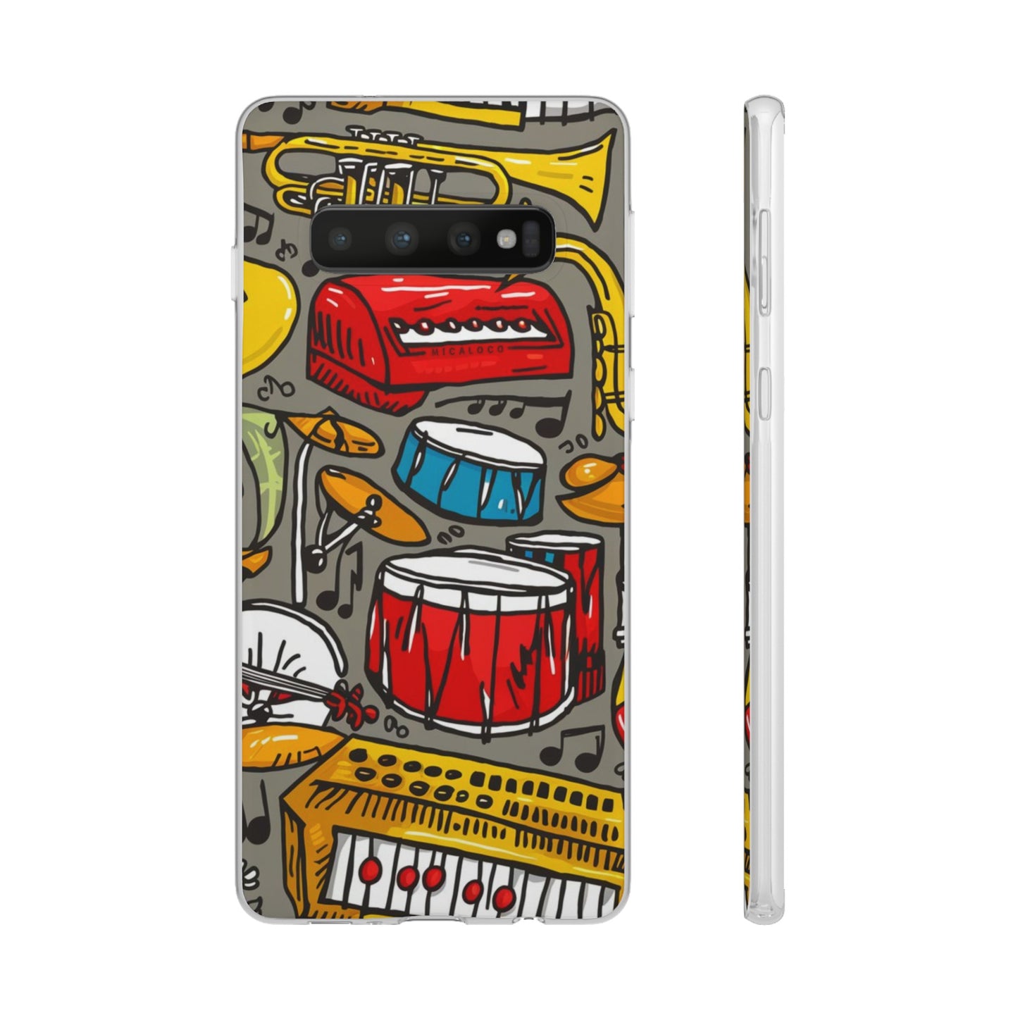 CARTOON MUSIC SAMSUNG FLEXI PHONECASE