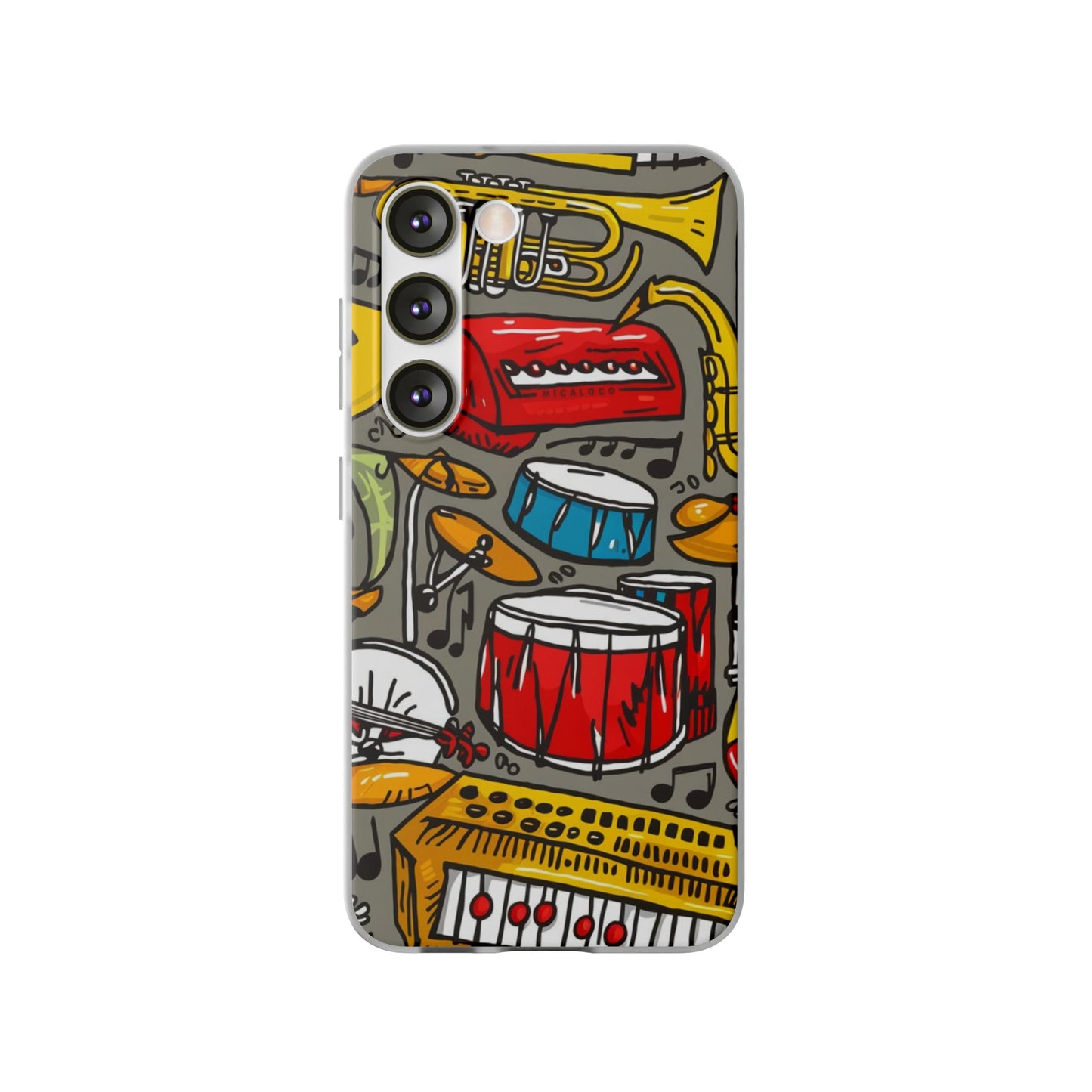 CARTOON MUSIC SAMSUNG FLEXI PHONECASE