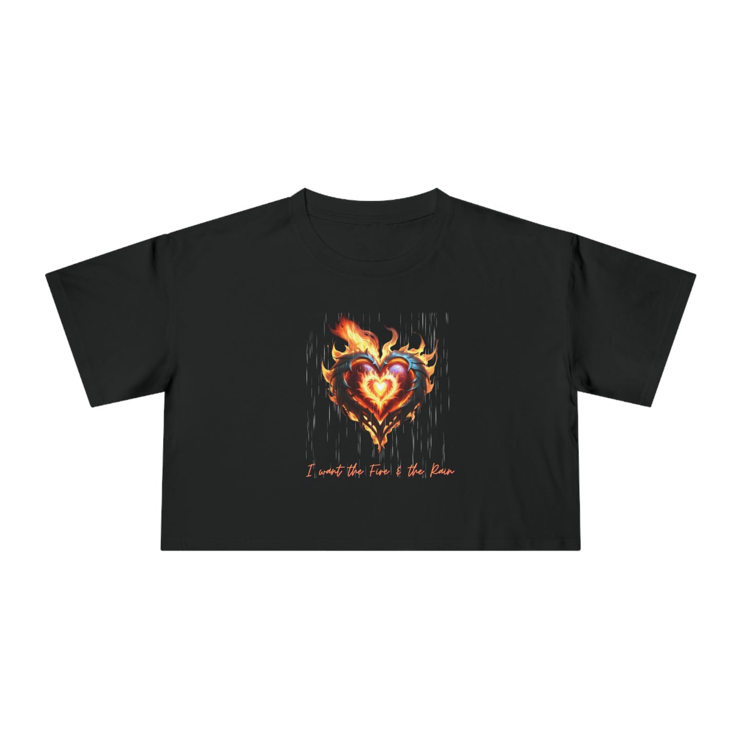 FIRE & RAIN CROP T-SHIRT