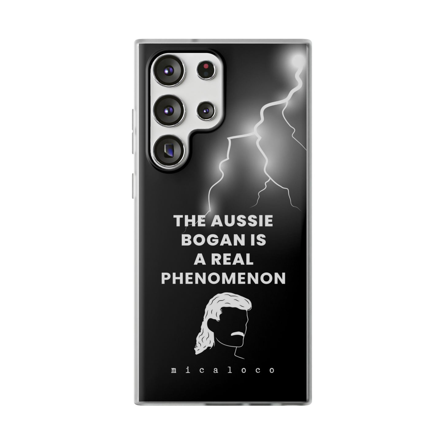 AUSSIE BOGAN PHENOMENON LIGHTENING BLACK FLEXI PH CASE