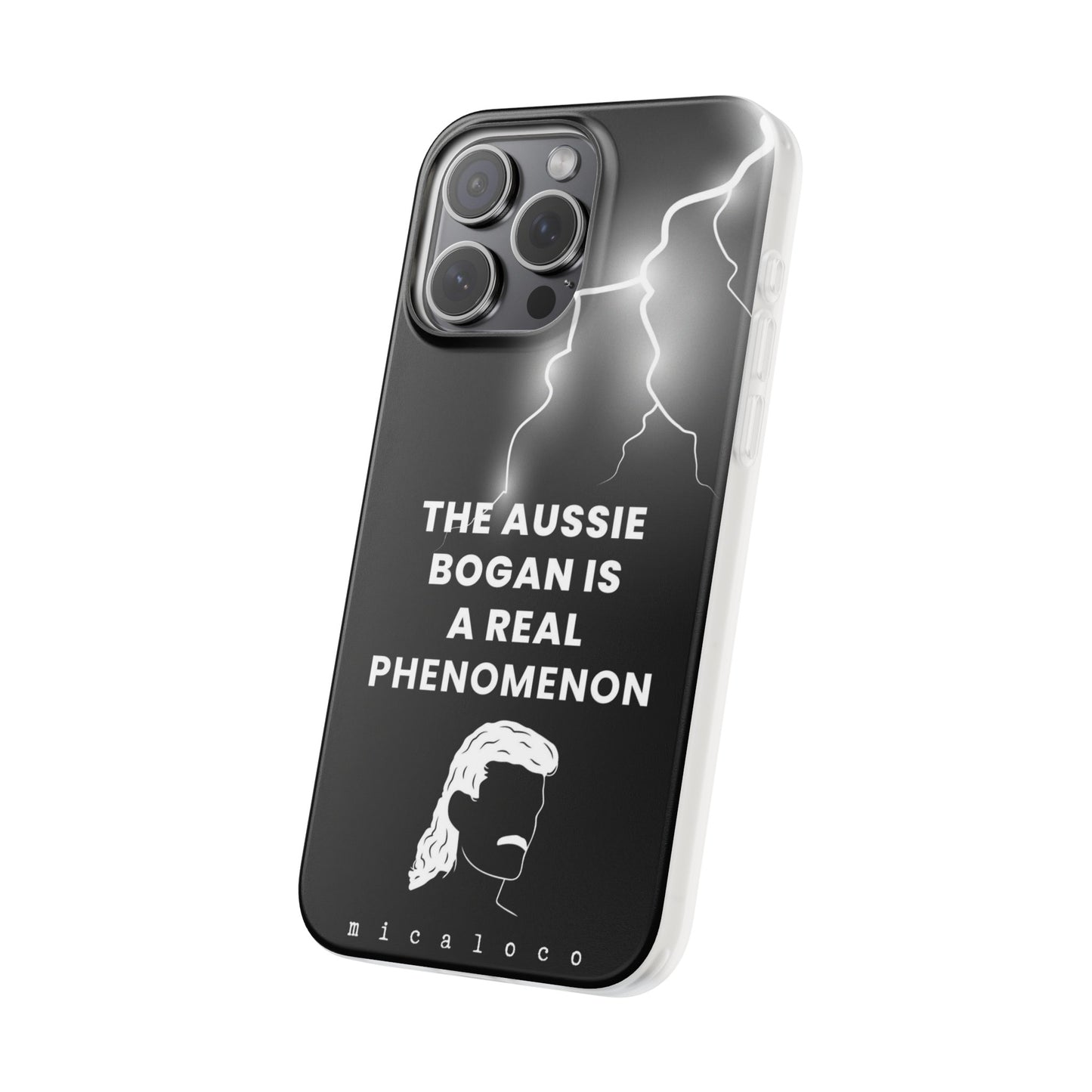 AUSSIE BOGAN PHENOMENON LIGHTENING BLACK FLEXI PH CASE