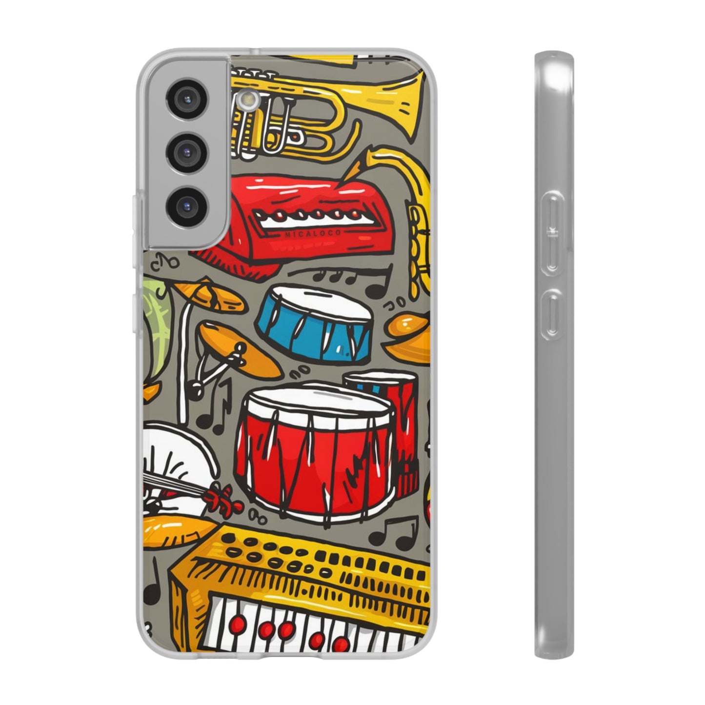 CARTOON MUSIC SAMSUNG FLEXI PHONECASE