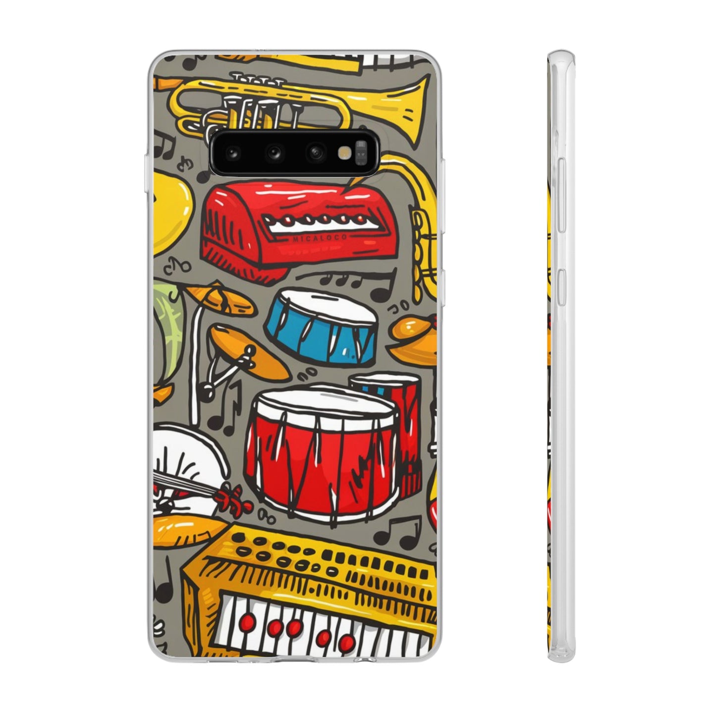 CARTOON MUSIC SAMSUNG FLEXI PHONECASE