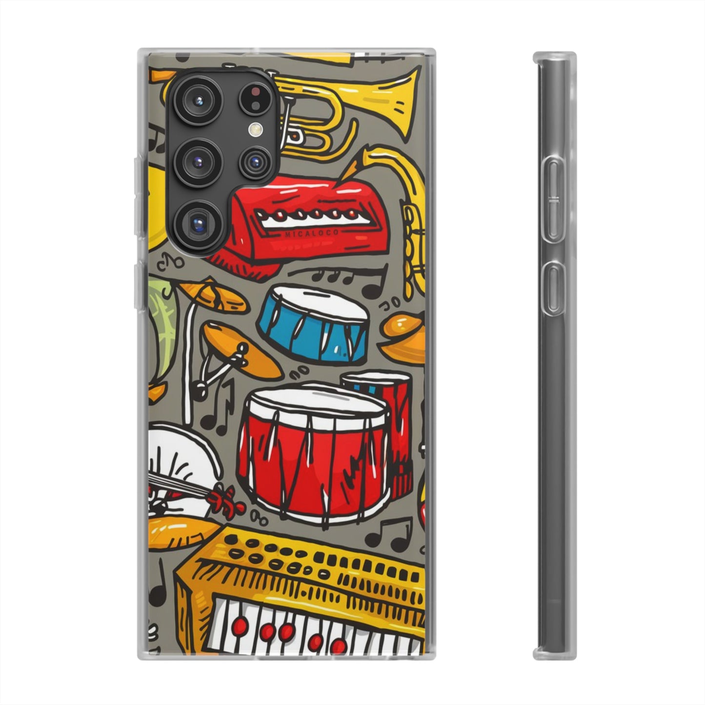 CARTOON MUSIC SAMSUNG FLEXI PHONECASE