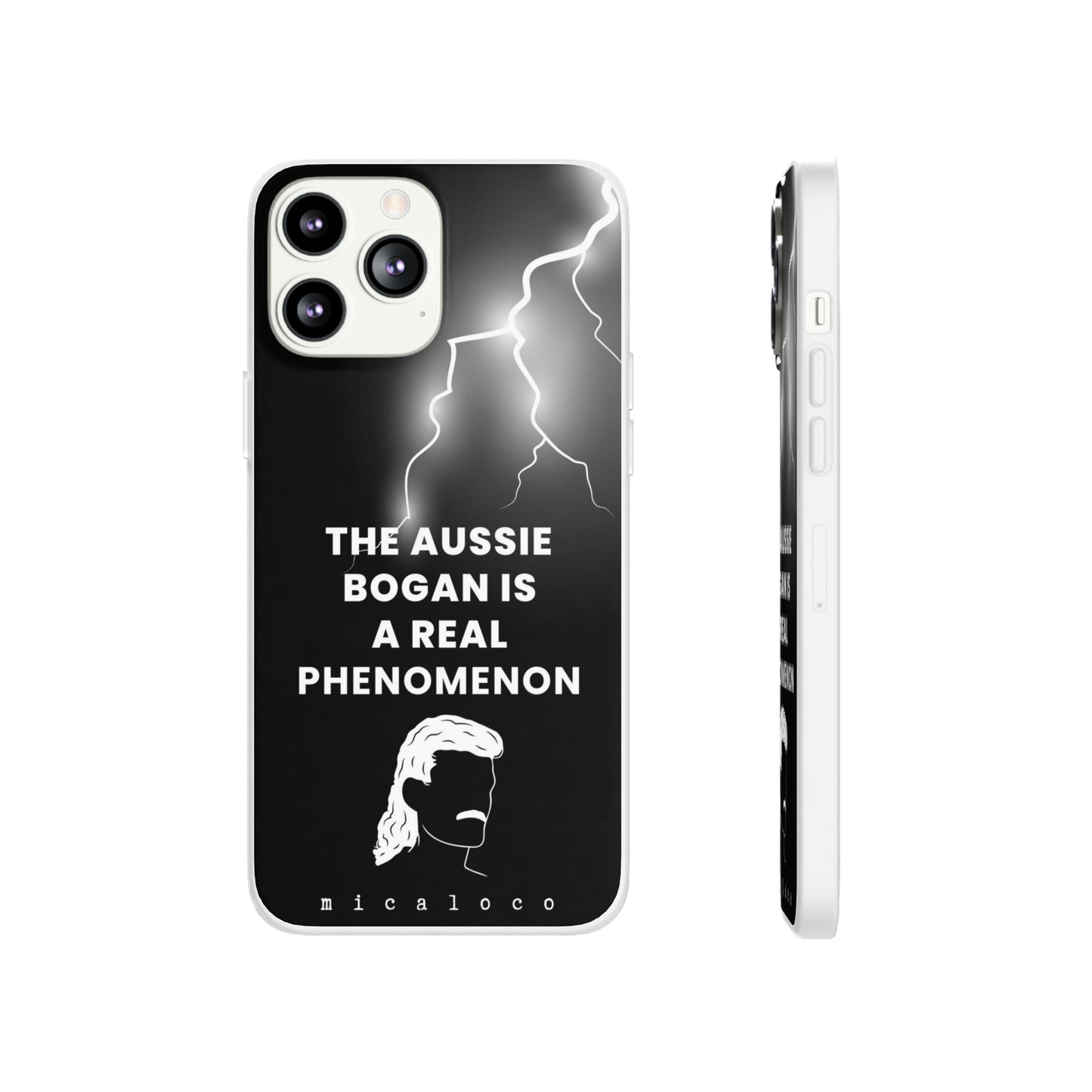 AUSSIE BOGAN PHENOMENON LIGHTENING BLACK FLEXI PH CASE