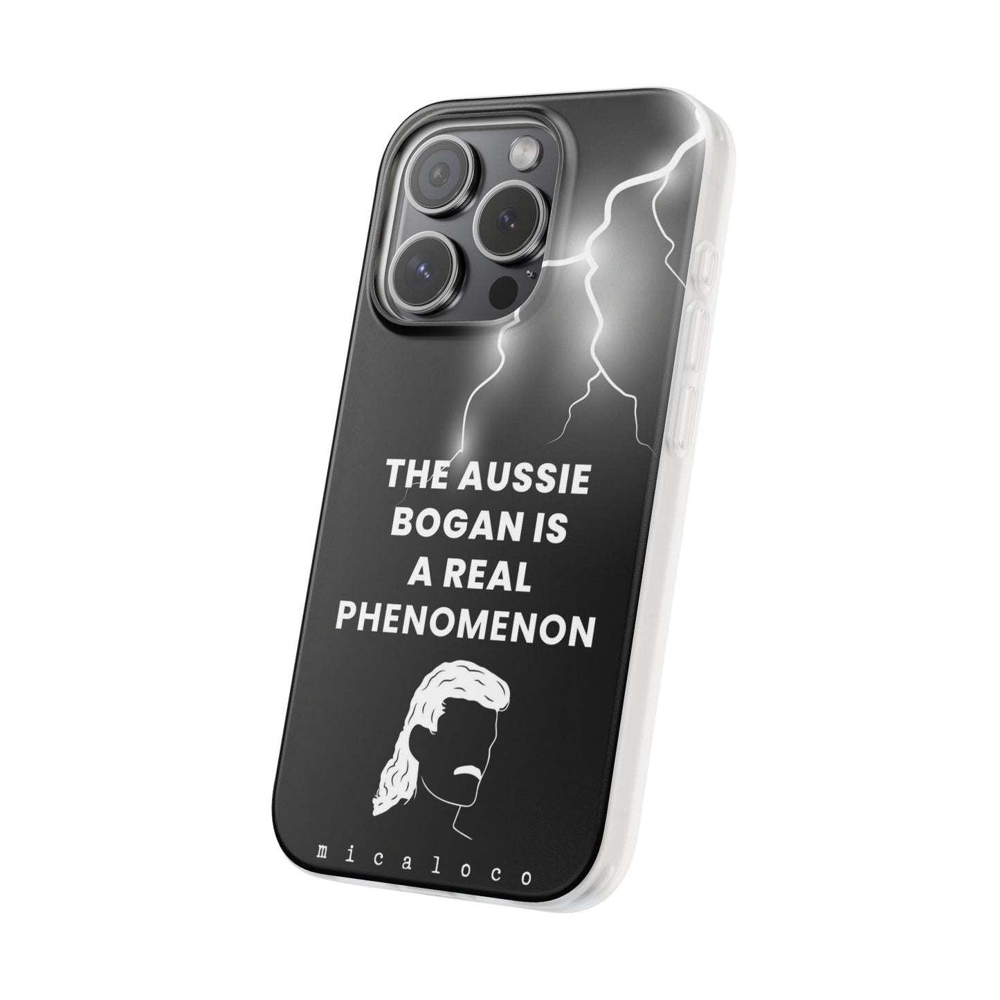 AUSSIE BOGAN PHENOMENON LIGHTENING BLACK FLEXI PH CASE