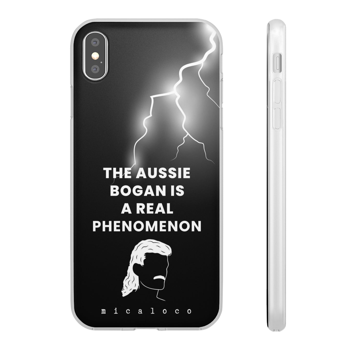 AUSSIE BOGAN PHENOMENON LIGHTENING BLACK FLEXI PH CASE