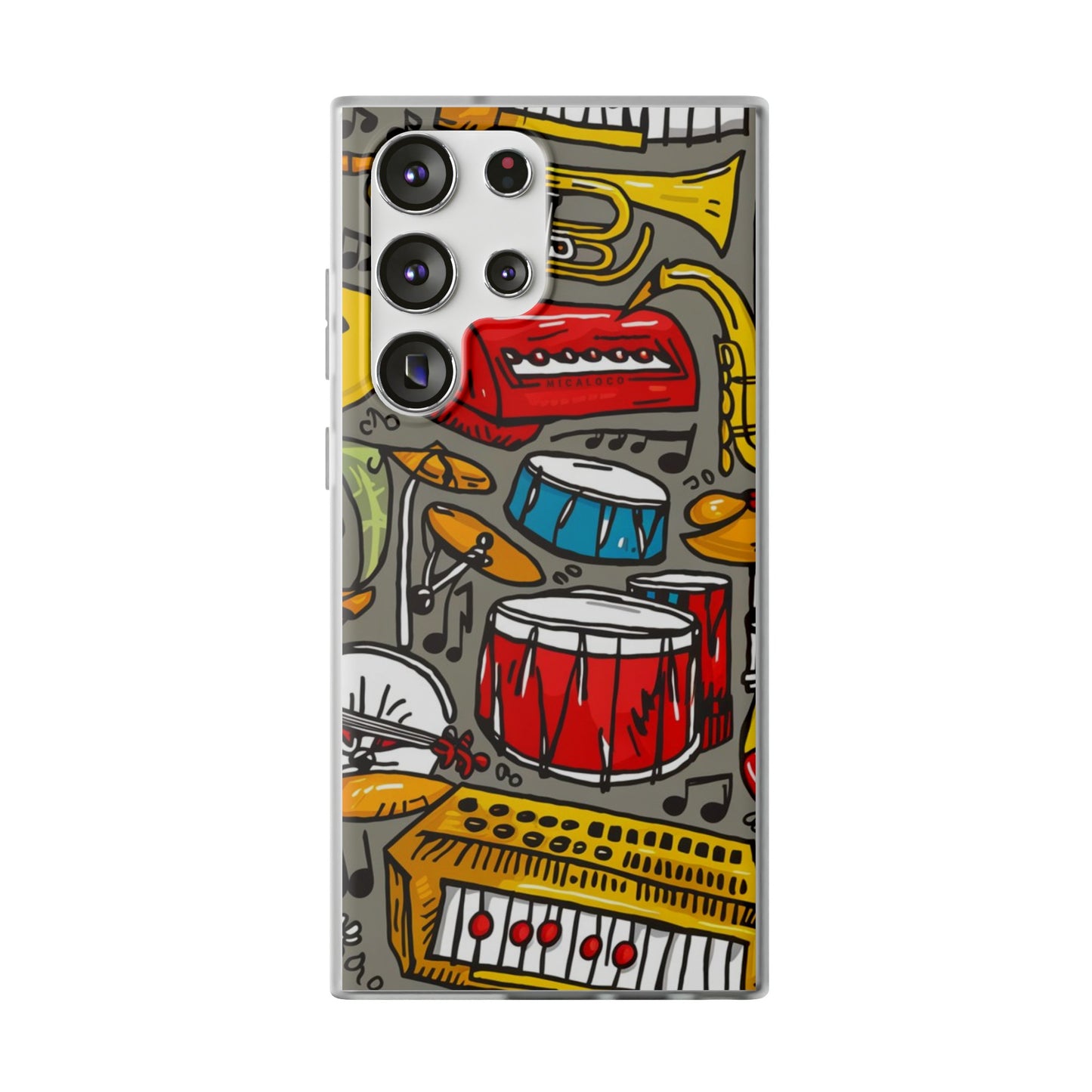CARTOON MUSIC SAMSUNG FLEXI PHONECASE