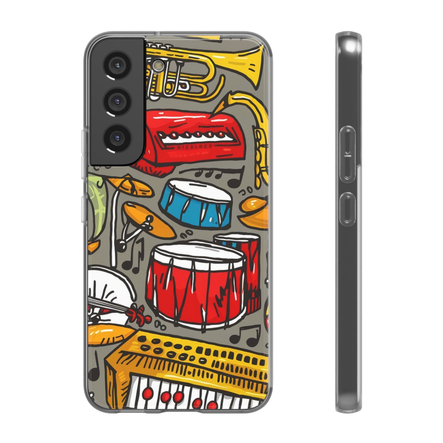 CARTOON MUSIC SAMSUNG FLEXI PHONECASE