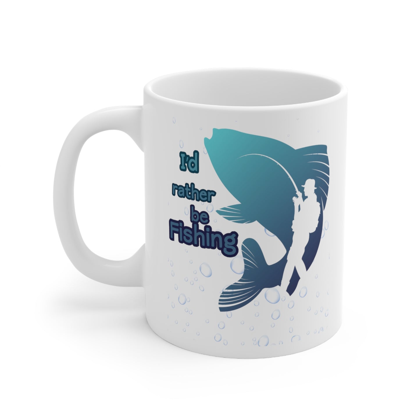 RATHER BE FISHING (BLUE) COFFEE MUG