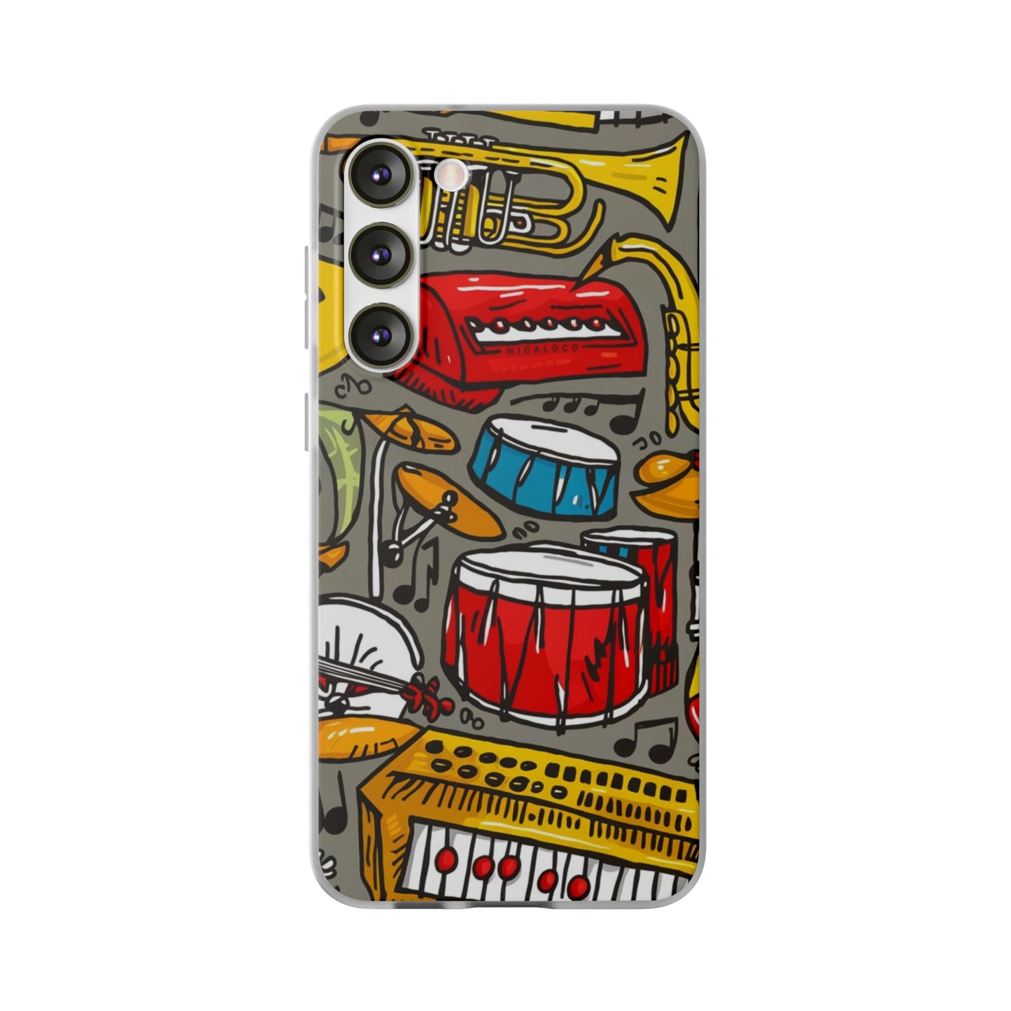 CARTOON MUSIC SAMSUNG FLEXI PHONECASE