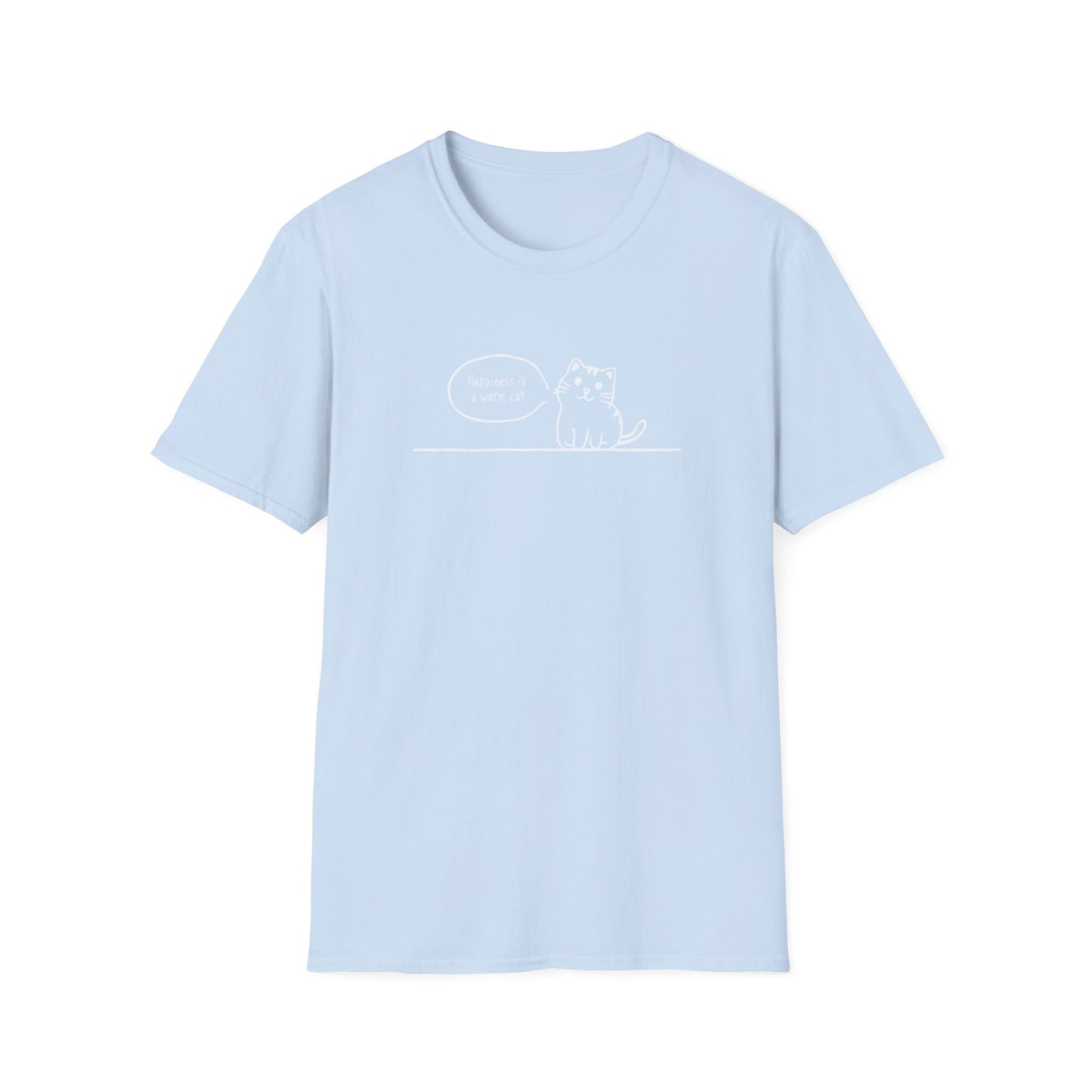 HAPPINESS IS A WARM CAT CLASSIC FIT T-SHIRT