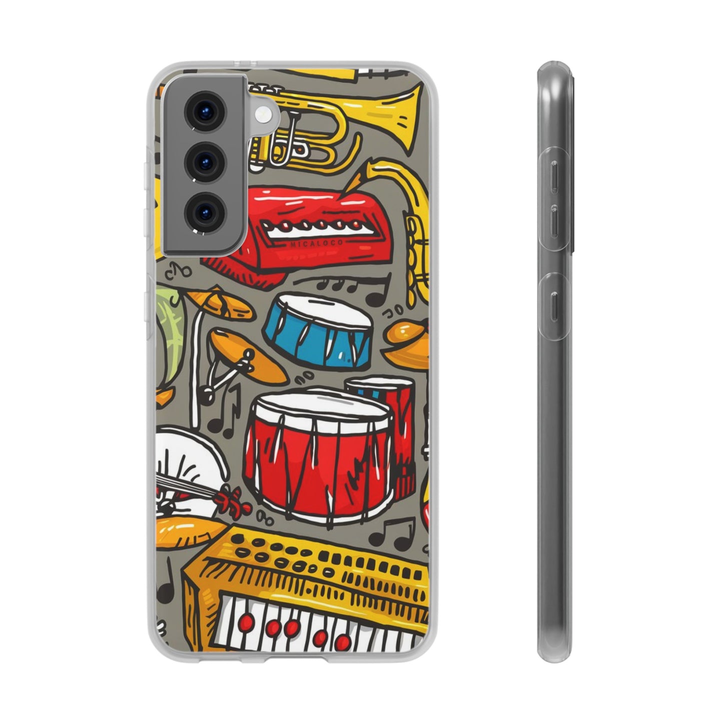 CARTOON MUSIC SAMSUNG FLEXI PHONECASE