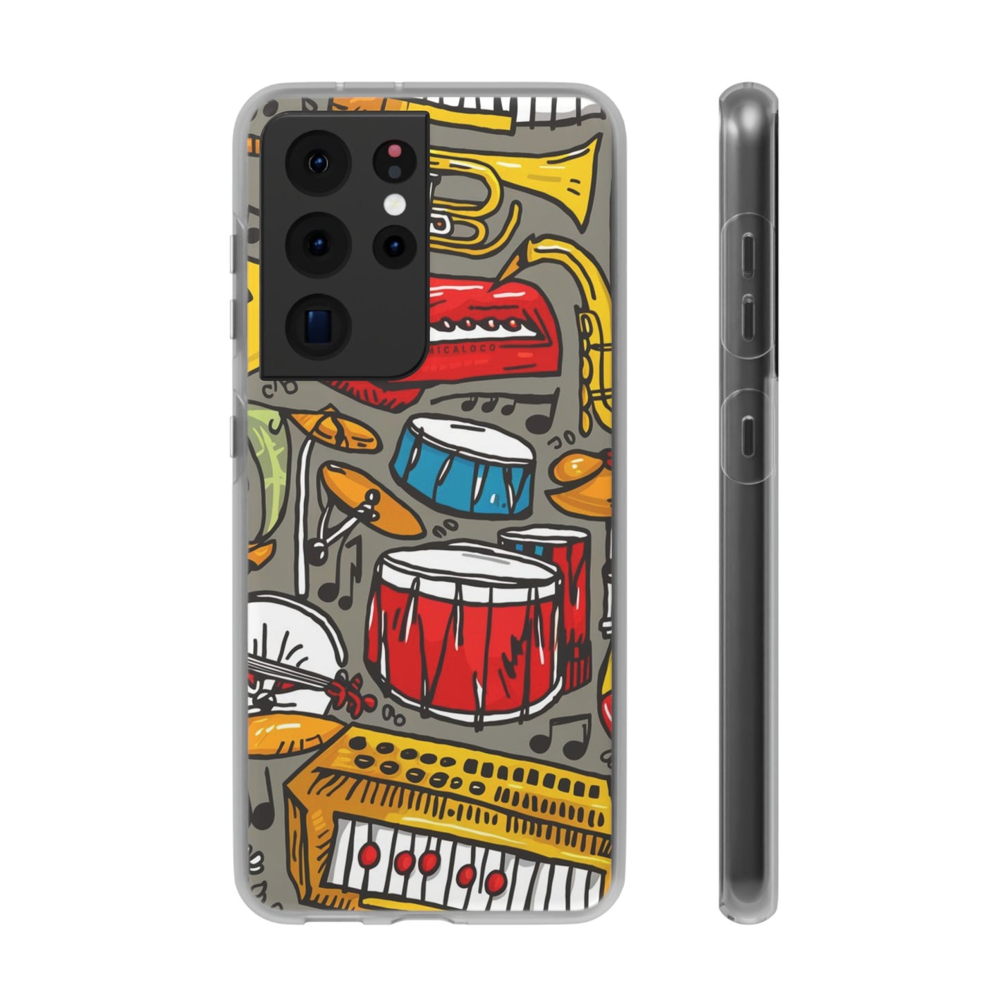 CARTOON MUSIC SAMSUNG FLEXI PHONECASE